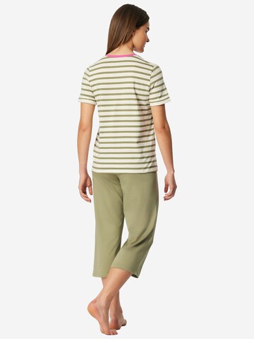 SCHIESSER Pajama ' Casual Essentials ' in Green