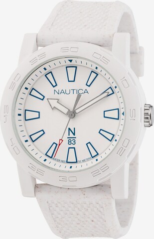 NAUTICA Analogt ur 'Gents' i hvid: forside