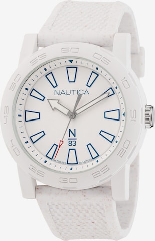 NAUTICA Analogt ur 'Gents' i hvid: forside