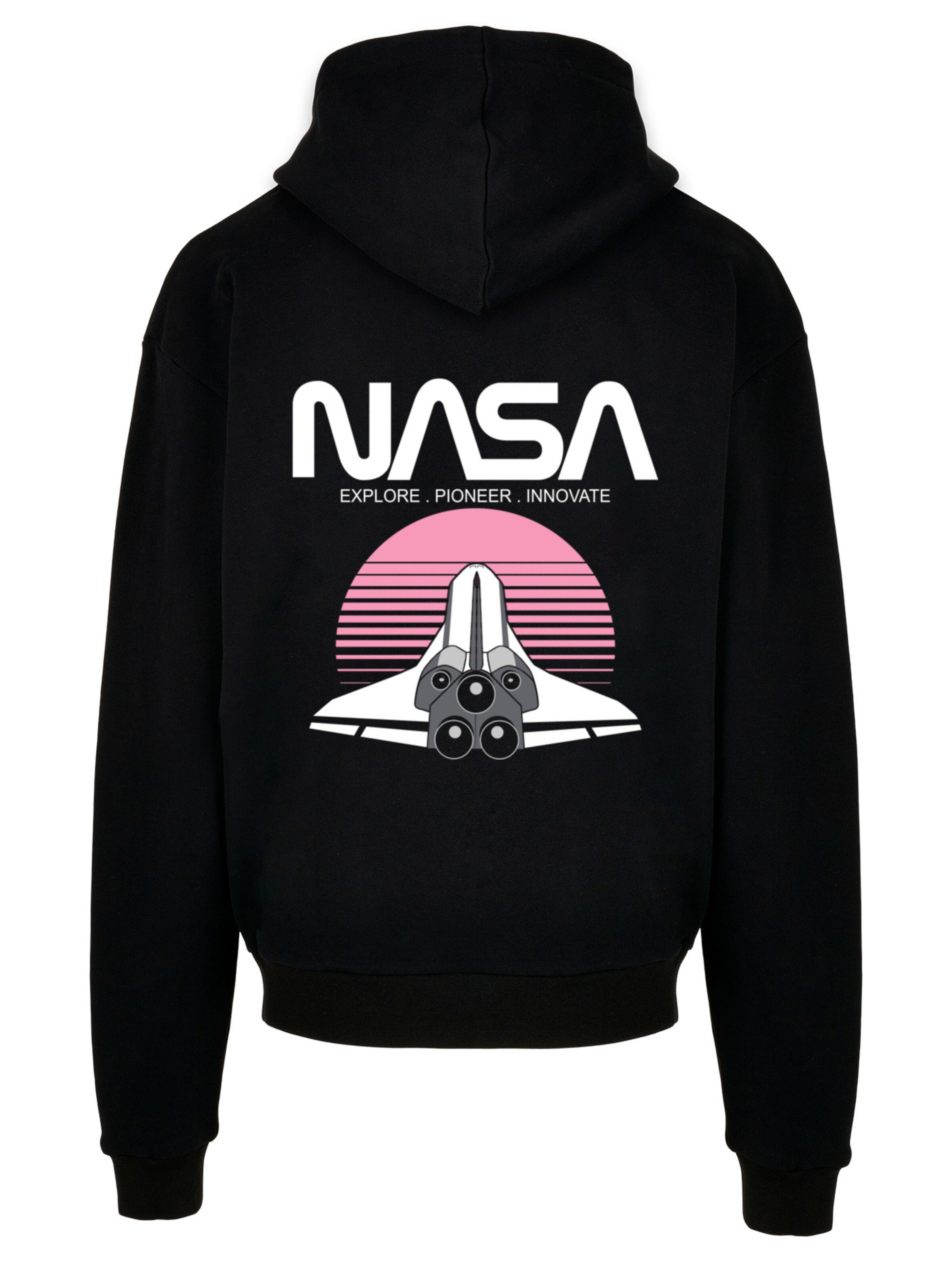 F4NT4STIC Sweatshirt 'NASA' in Zwart: voorkant
