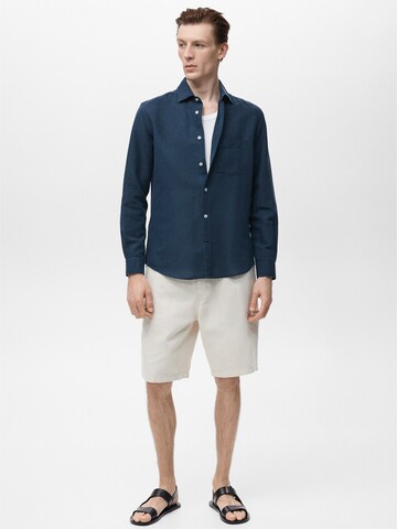 MANGO MAN Regular fit Риза 'AVISPA' в синьо