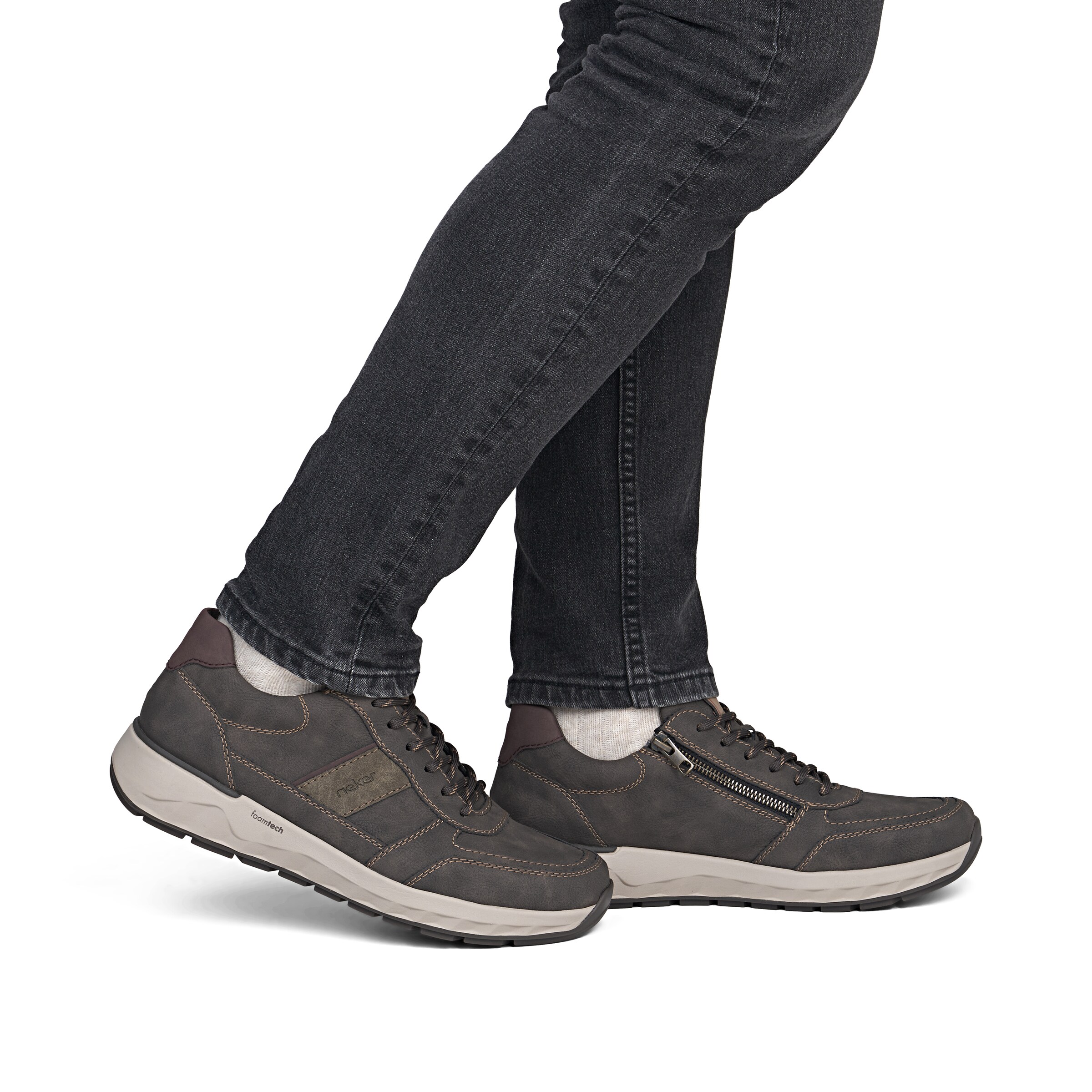 Baskets basses Rieker en marron