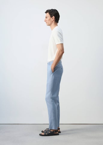 MANGO MAN Slimfit Hose 'Oyster' in Blau