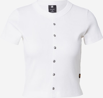 G-STAR Футболка 'Heritage' в Белый: спереди