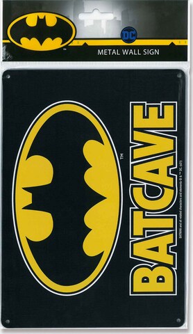 LOGOSHIRT Blechschild 'Batman - Batcave' in Gelb