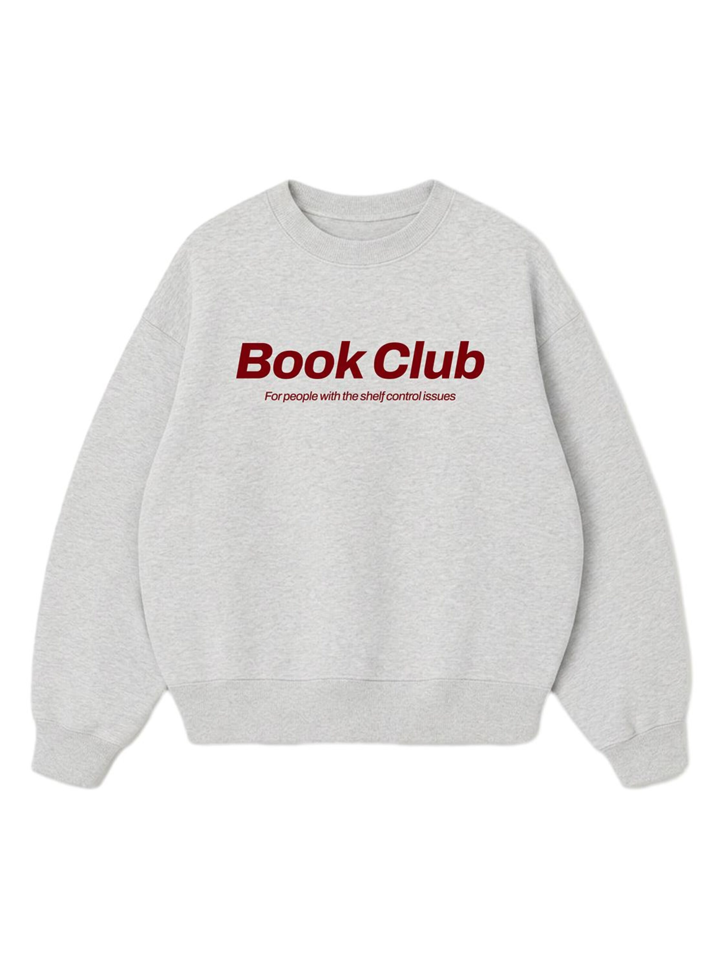 Onirique Bluzka sportowa 'Book Club' w kolorze szary: przód