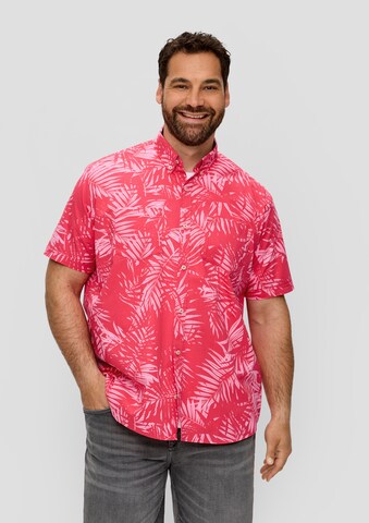 s.Oliver Men Big Sizes Regular Fit Hemd in Pink: Vorderseite