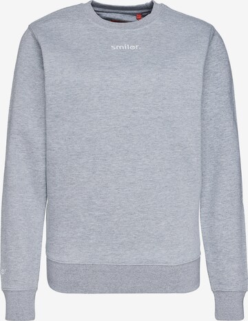 smiler. Sweatshirt in Grey: front