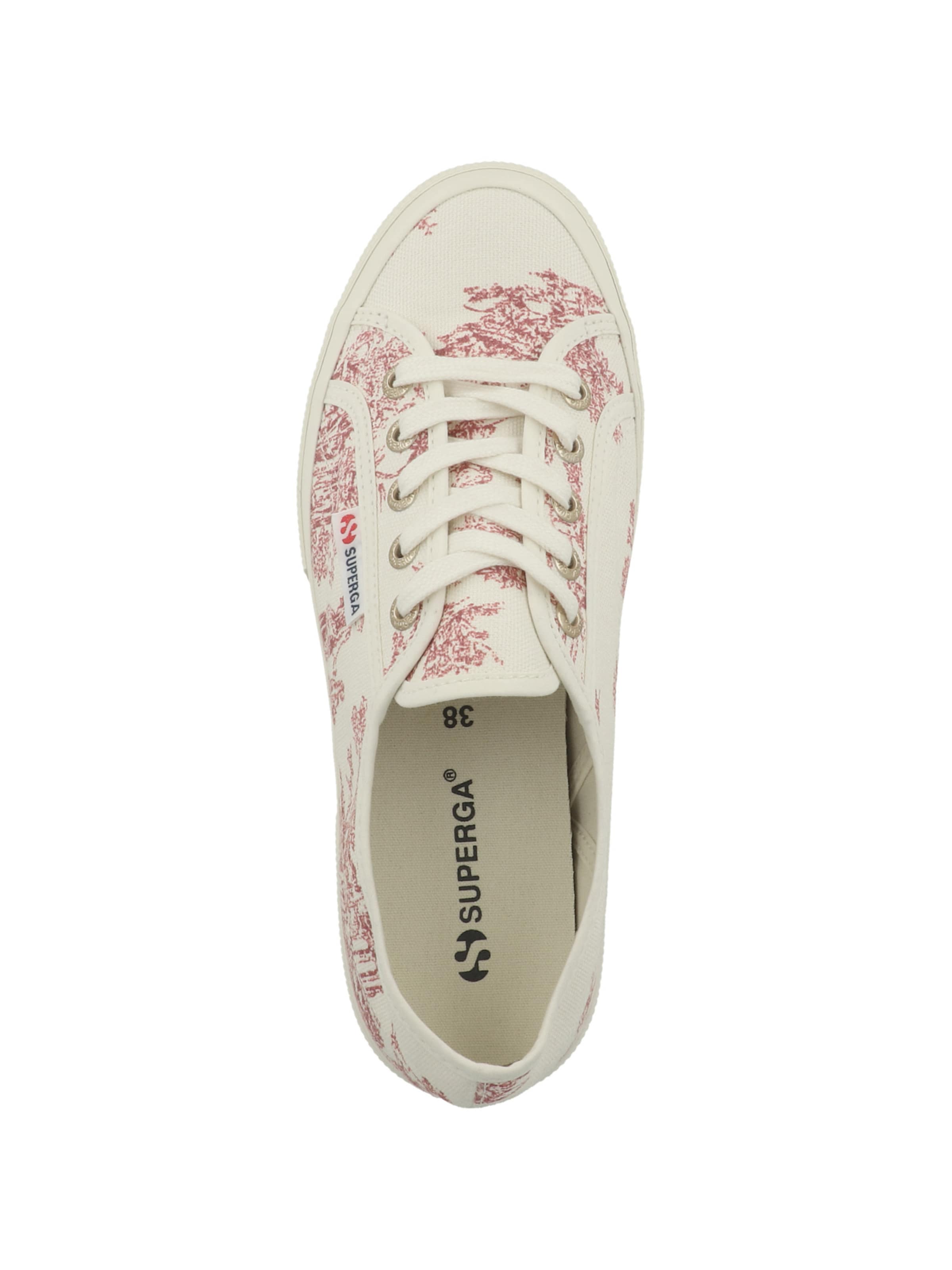 SUPERGA Sneakers laag 'Toile de Jouy' in Rood