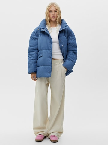 Pull&Bear Winter Jacket in Blue