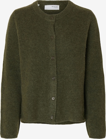 Cardigan 'SLFLULU' SELECTED en vert : devant