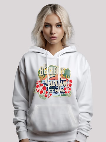Sweat-shirt 'The Beach Boys Musik Band Tropical' F4NT4STIC en blanc : devant