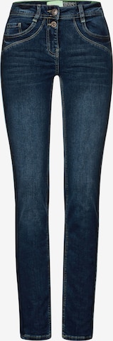 CECIL Slimfit Jeans in Blauw: voorkant