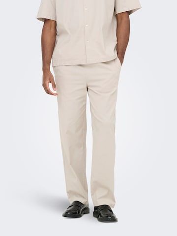 Effilé Pantalon 'ONSREID LINUS' Only & Sons en gris : devant