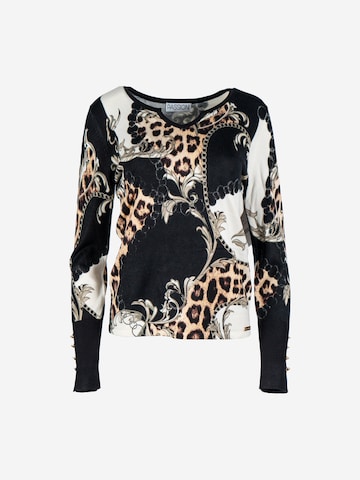 Passioni Sweater 'Strickpullover im Mustermix' in Grey: front