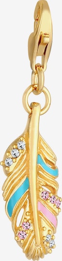 Nenalina Charm Feder in türkis / gold / pink, Produktansicht