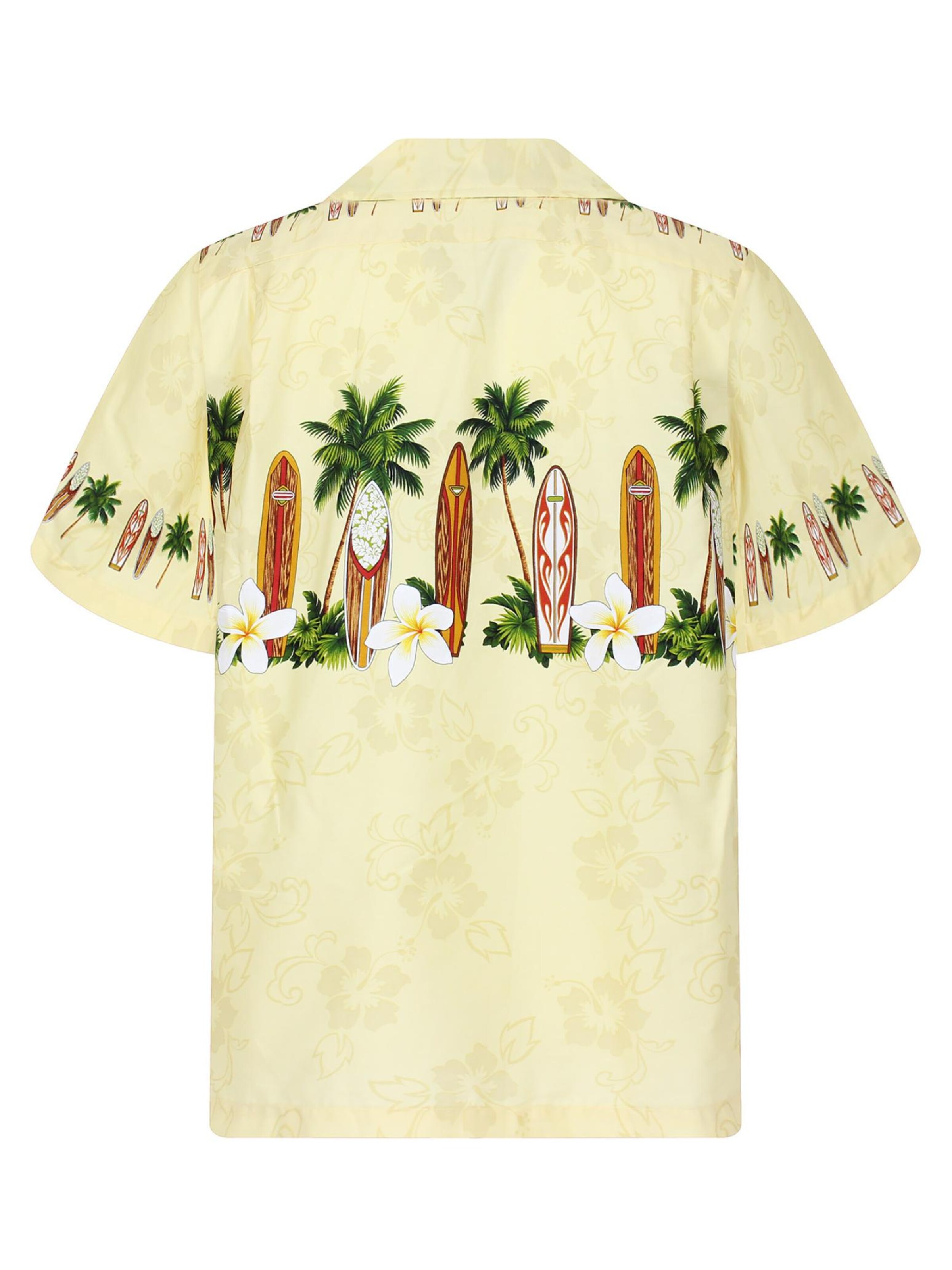 Pacific Legend Regular Fit Hemd 'Surfbretter' in Gelb