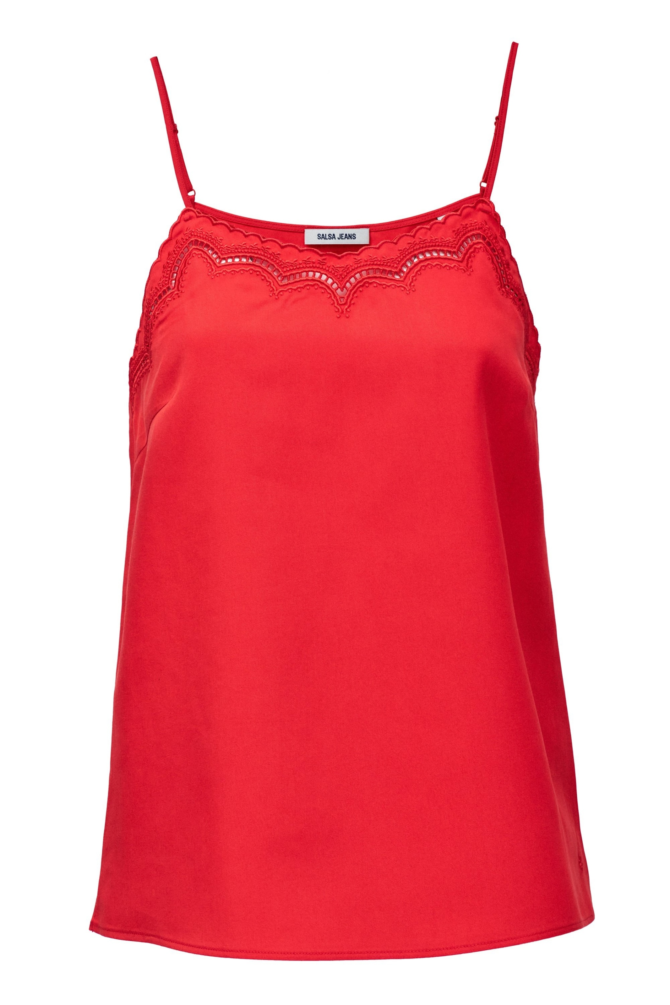 Salsa Jeans Top in Rood: voorkant