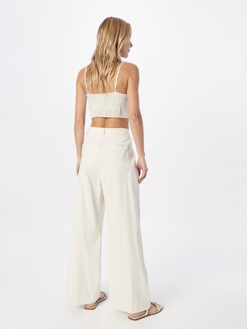 NLY by Nelly Wide leg Pleat-front trousers in White