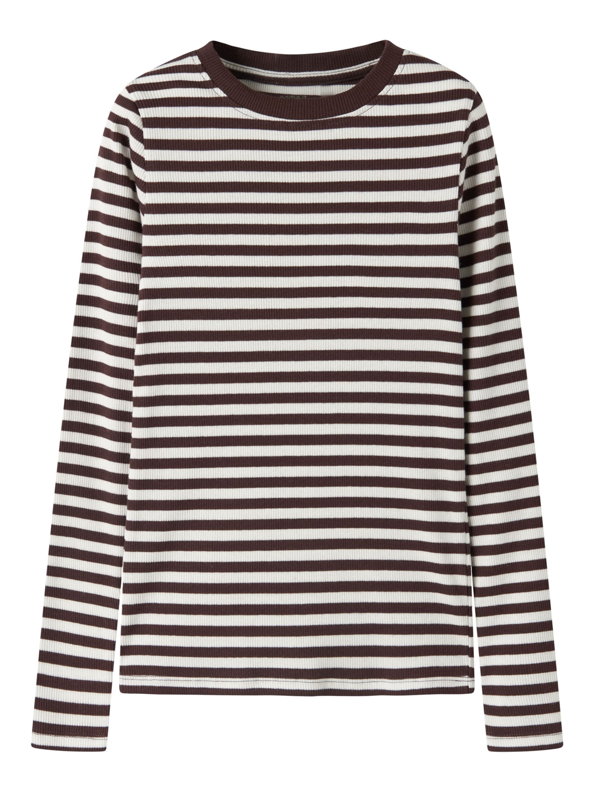 NAME IT T-Shirt en 116 en marron / blanc, Vue avec produit