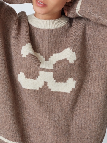 co'couture Trui 'Row ' in Bruin