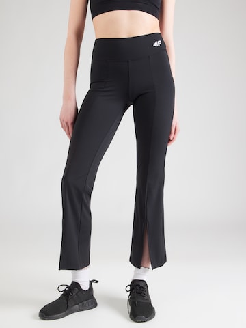 4F Slim fit Workout Pants in Black: front