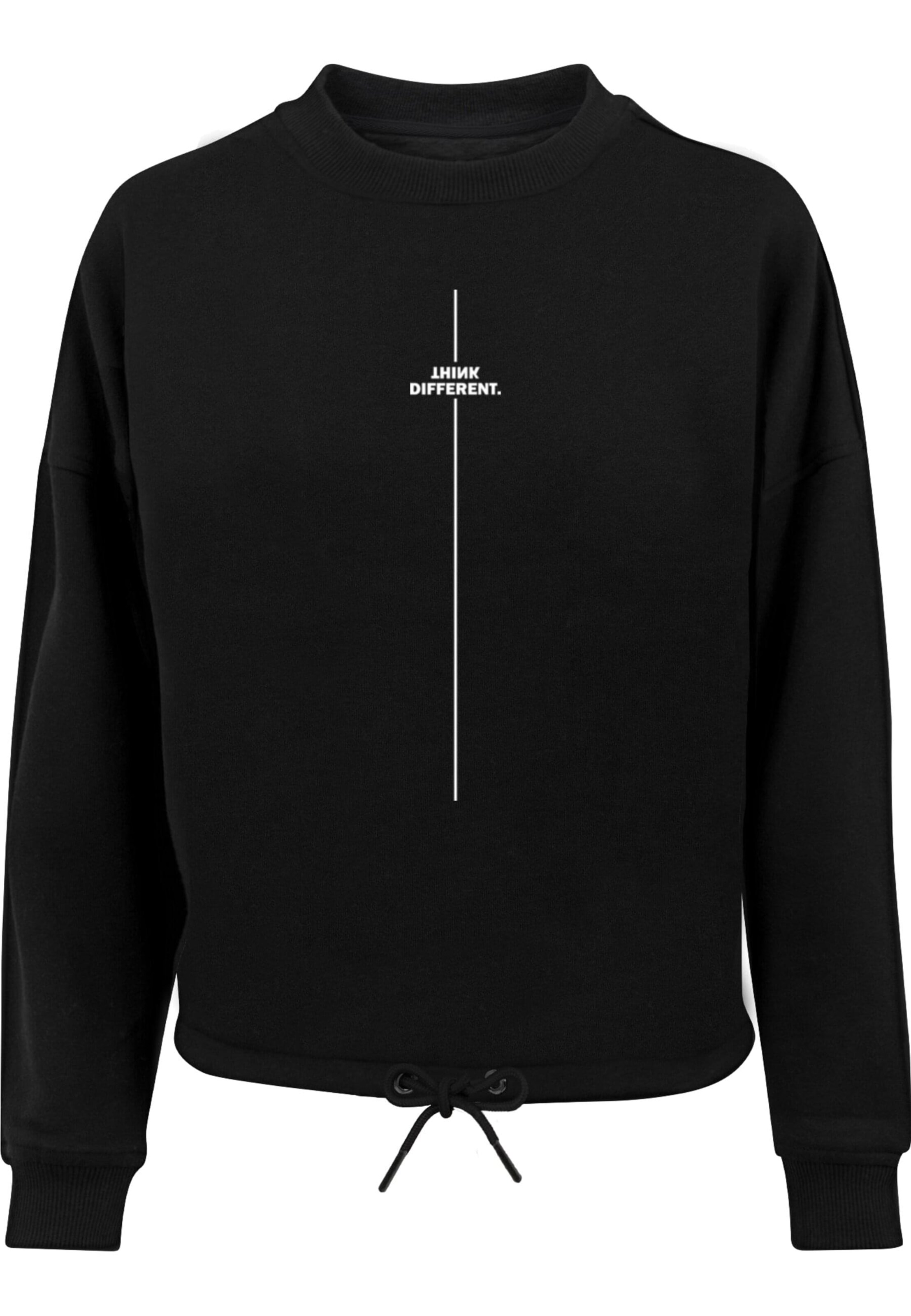 Merchcode Sweatshirt 'Think Different' in Schwarz: Vorderseite