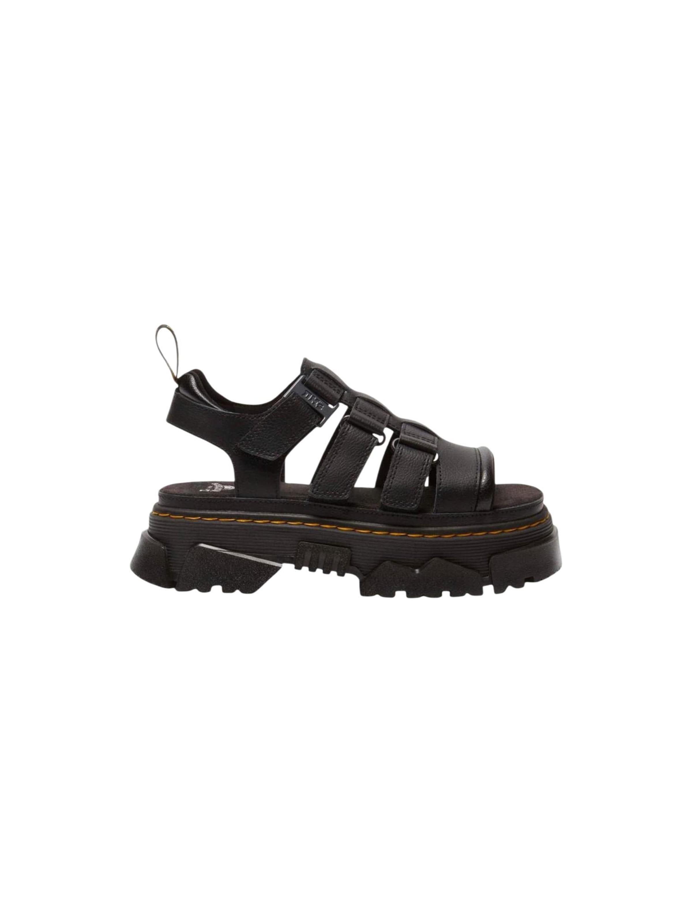 Dr. Martens Sandaal 'Mattison 3s Black Athena+Soft Pu 40891001' in Zwart: voorkant