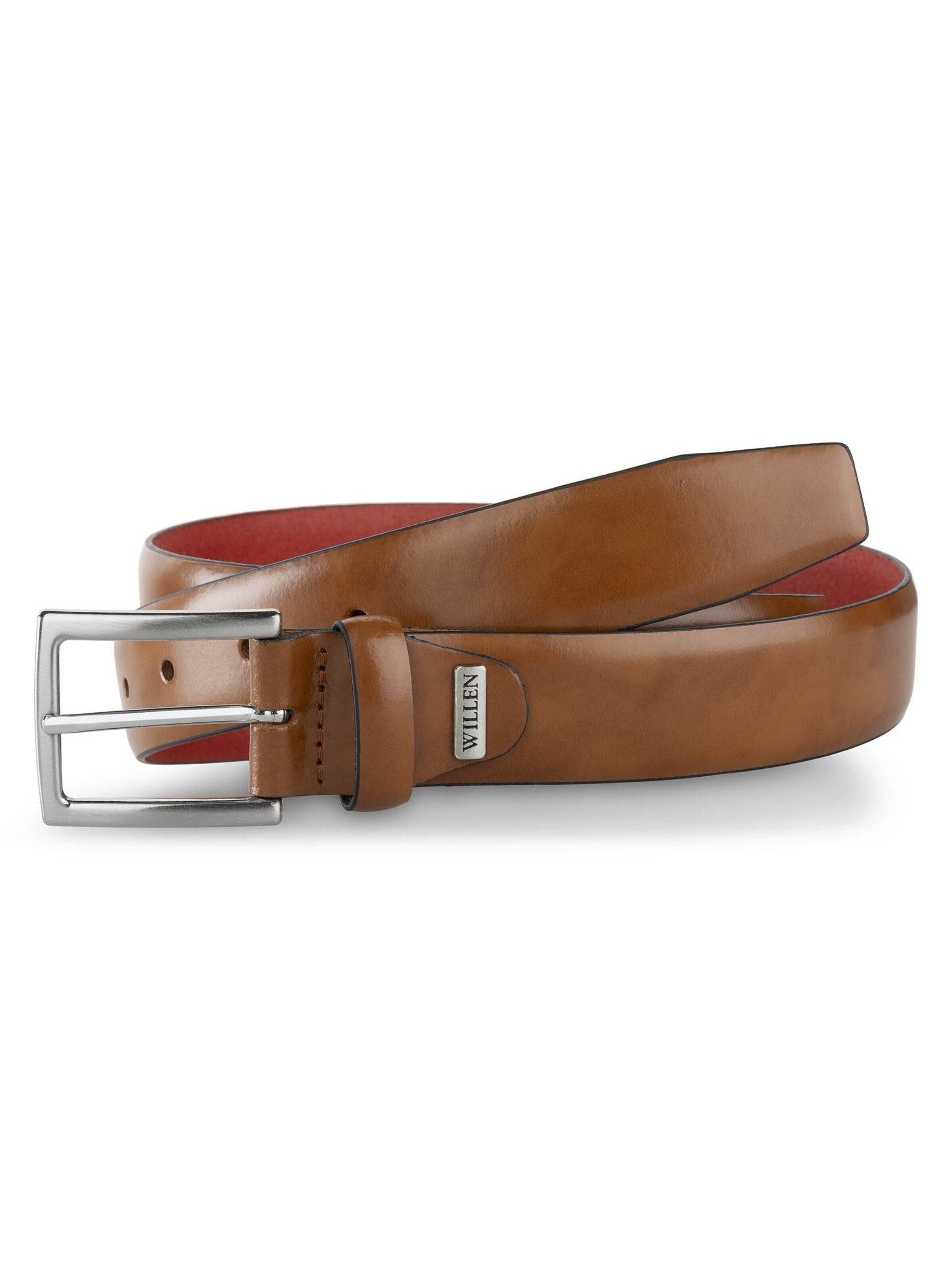 WILLEN Gürtel 'Glattledergürtel mit Kontrastrückseite'‌‌‌‌‌‌‌‌‌‌ in Beige: Vorderseite