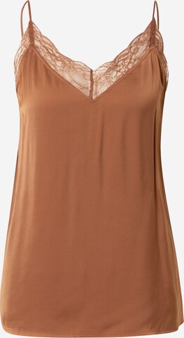 COMMA - Blusa en marrón: frente