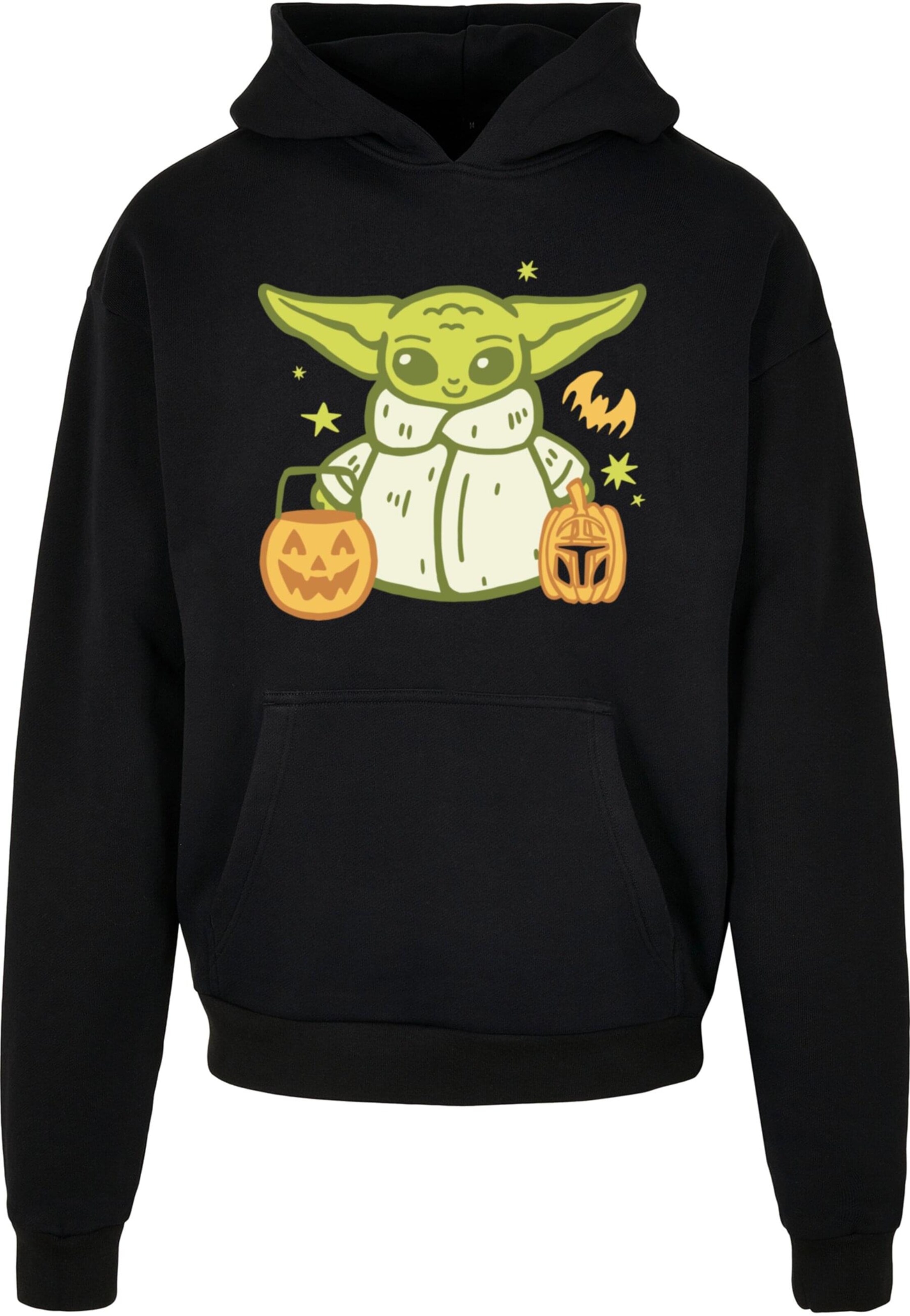 ABSOLUTE CULT Sweatshirt 'Star Wars - Grogu Halloween Trick Or Treat' in Black: front