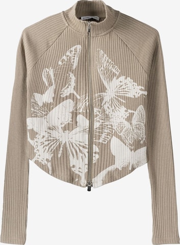 Cardigan Bershka en beige : devant