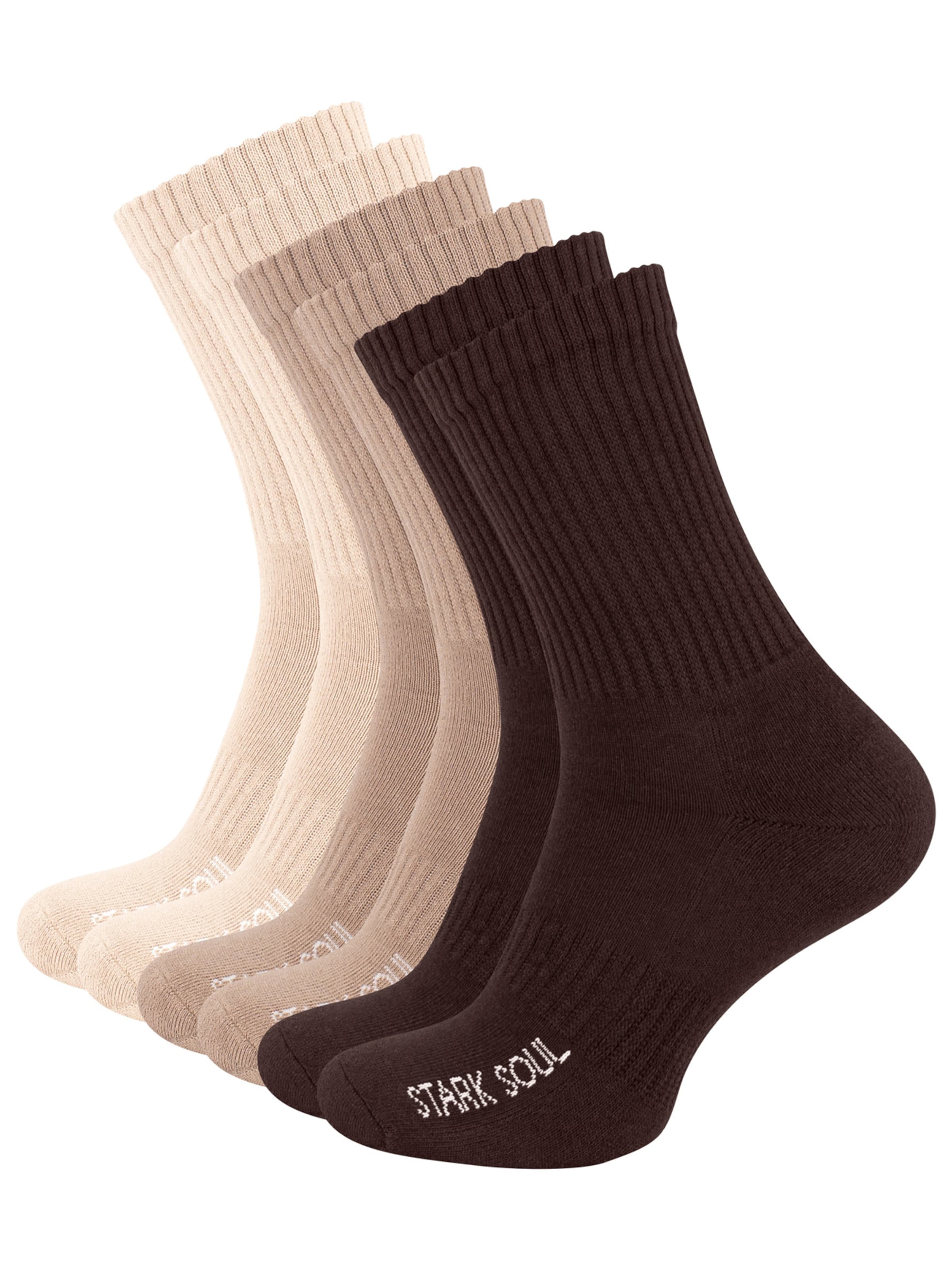 Chaussettes de sport Stark Soul en beige : devant