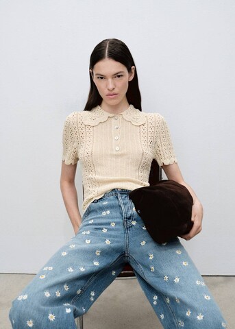 Wide leg Jeans 'Massy' de la MANGO pe albastru