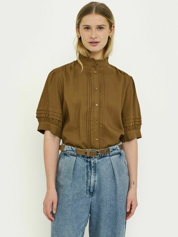 Soft Rebels Shirt ' SRYindi ' in Braun: Vorderseite