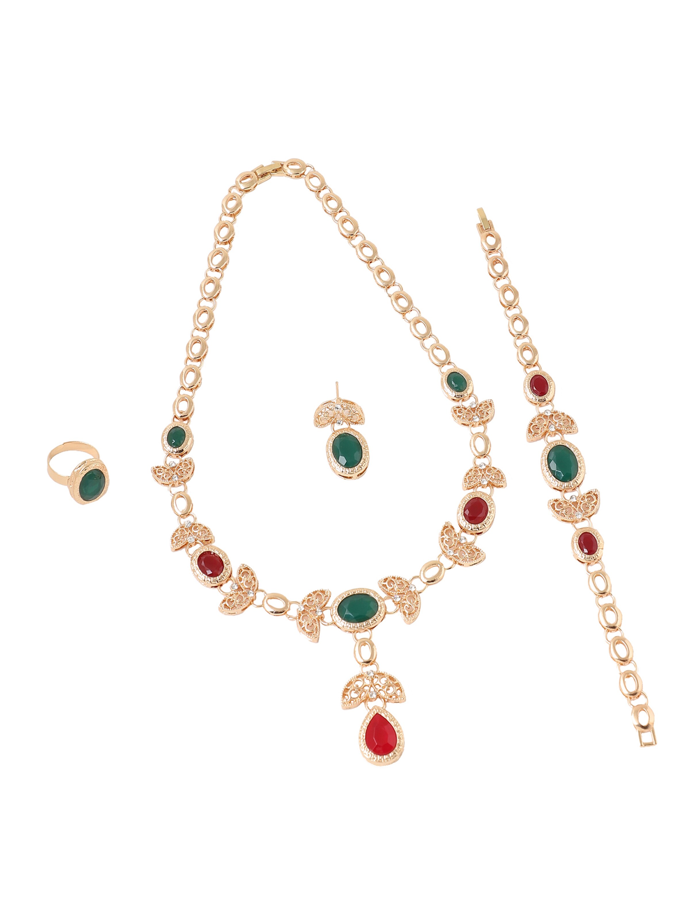 SOHI Smykkesæt ' Aarju ' i guld: forside