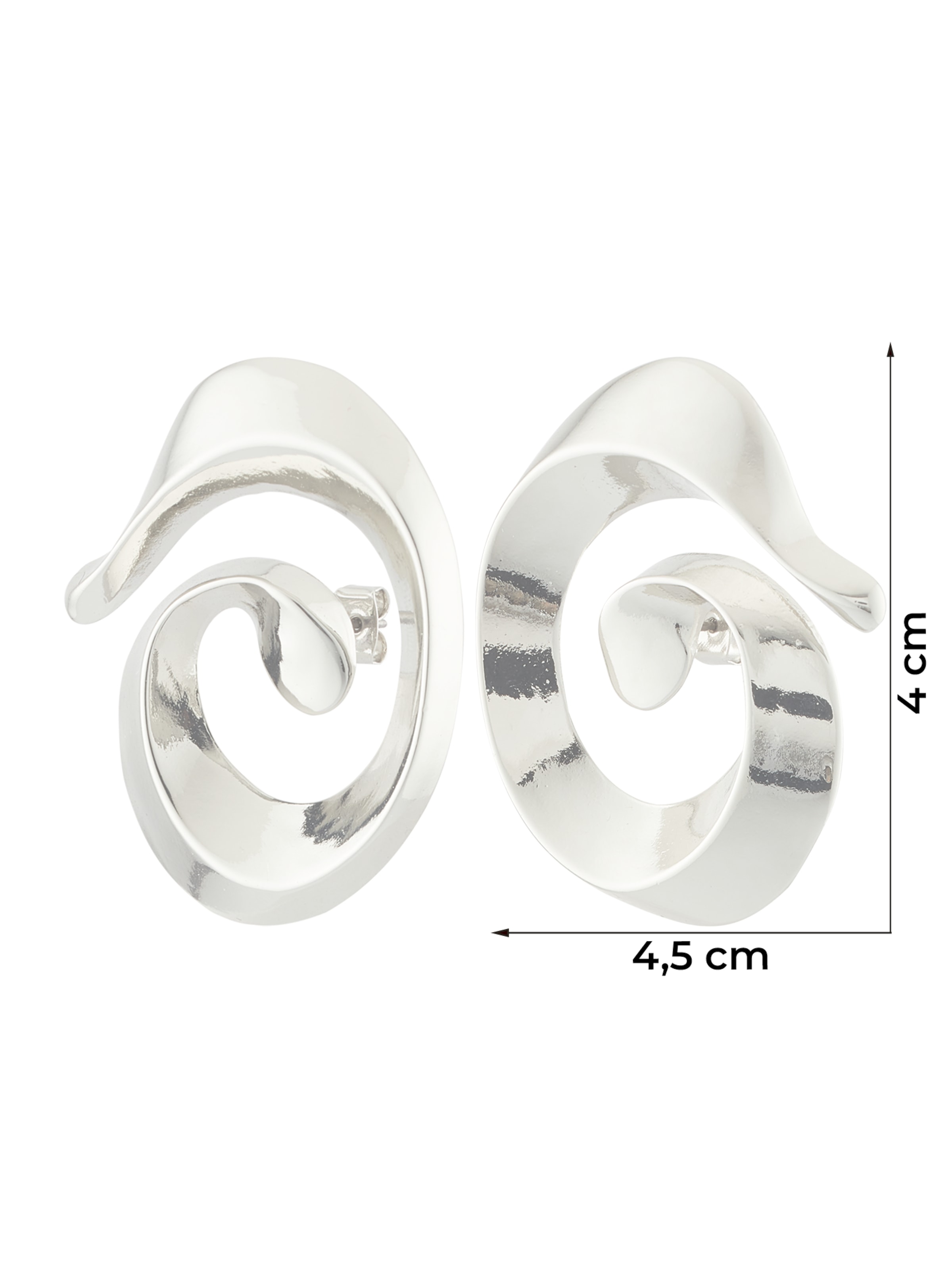 WEEKDAY Ohrringe 'Twist' in Silber