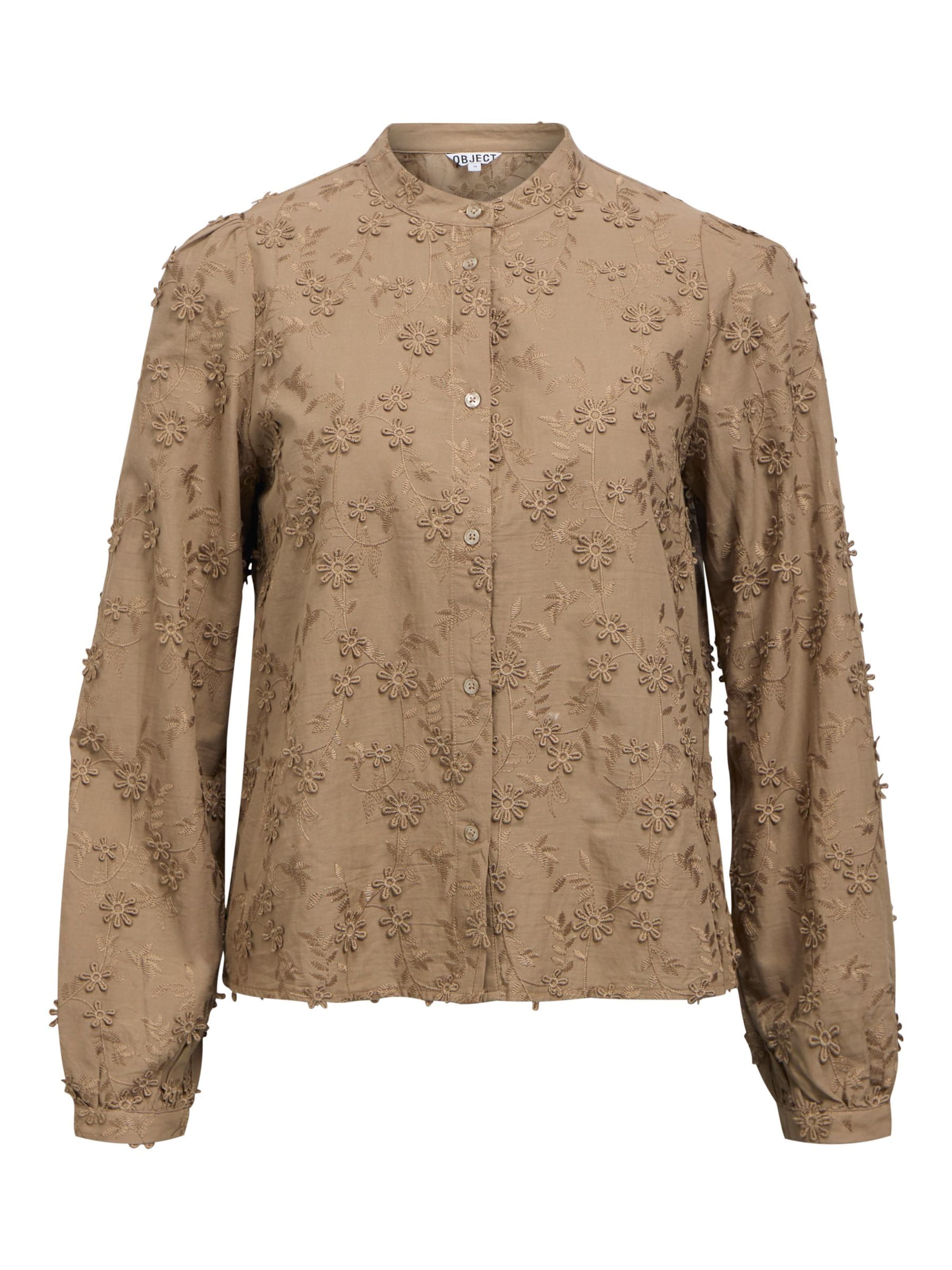 OBJECT - Blusa 'OBJKarli' en beige: frente