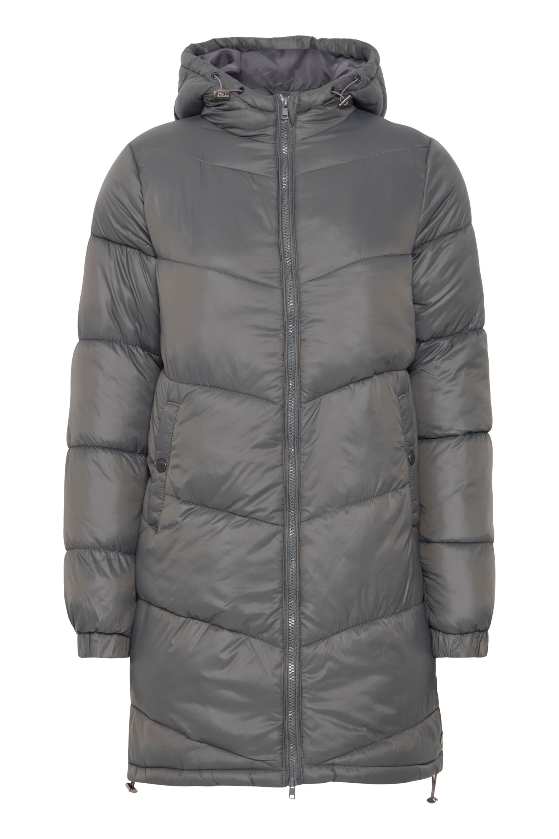 Oxmo Wintermantel in Grau: Vorderseite