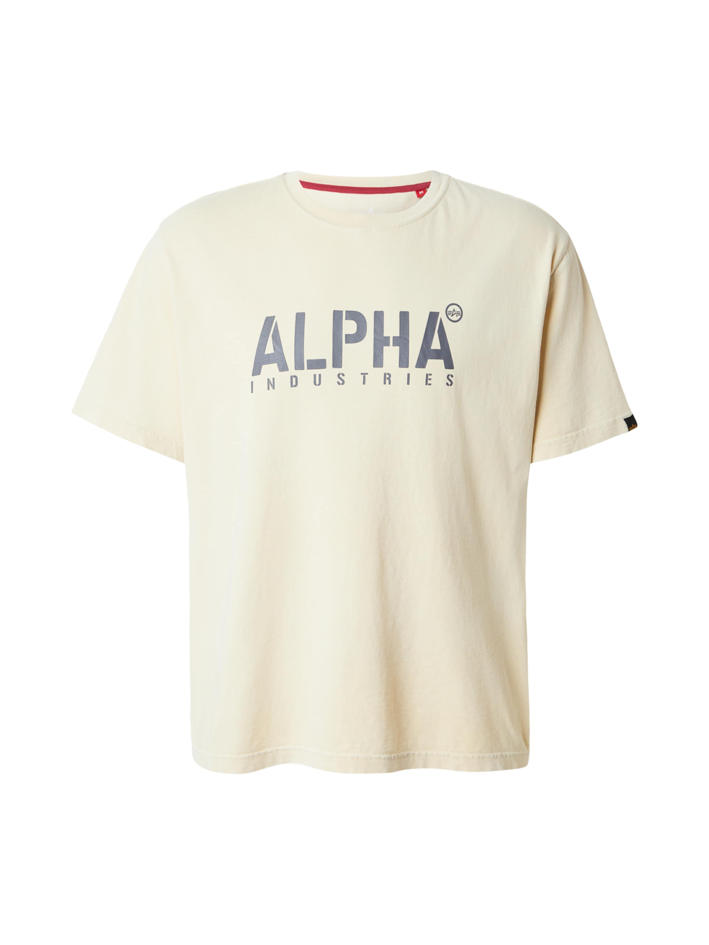 ALPHA INDUSTRIES T-shirt i vit: framsida