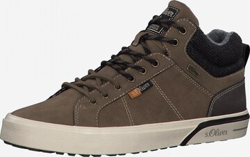 s.Oliver High-Top Sneakers in Brown: front