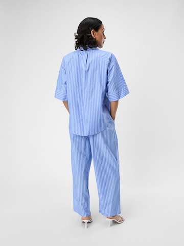 Wide leg Pantaloni 'POPLINA' di OBJECT in blu