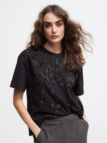 Lola Casademunt Shirt 'Freizeit' in Schwarz: Vorderseite