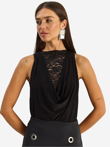 Camicia da donna di Bianco Lucci in nero: frontale