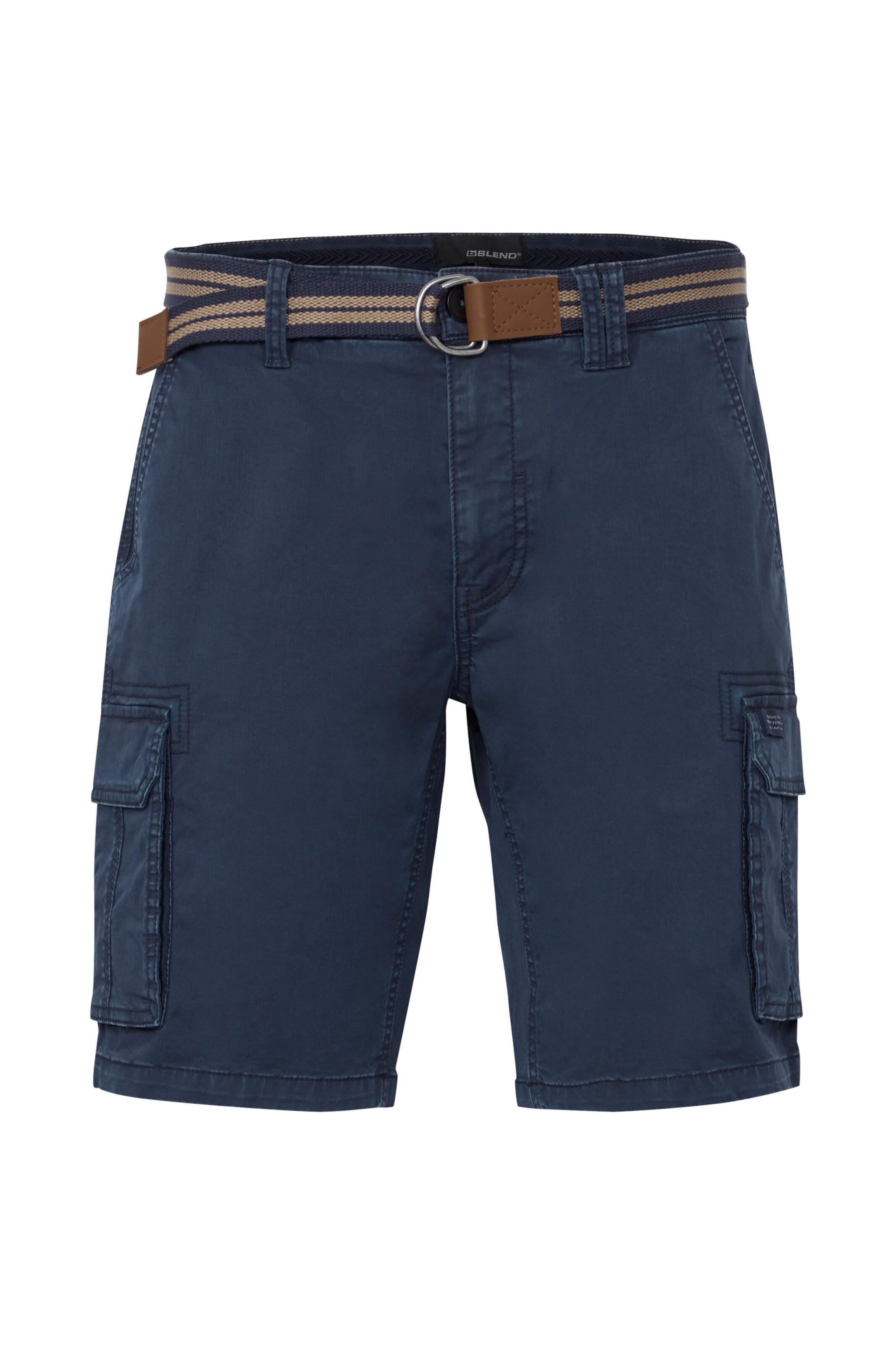 Pantalon cargo BLEND en bleu : devant