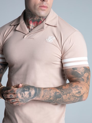 T-Shirt 'Revere' SikSilk en beige
