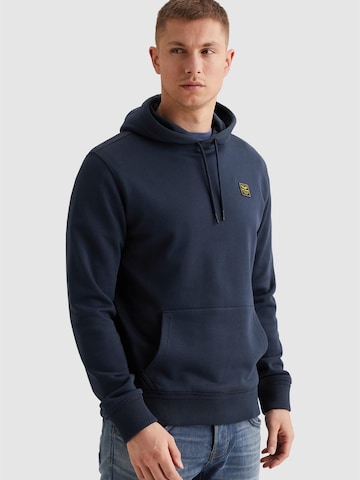 PME Legend Sweatshirt 'PME LEGEND - Hoodie with kangaroo pocket and badge' in Blauw