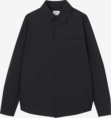 Coupe regular Chemise Pull&Bear en noir : devant