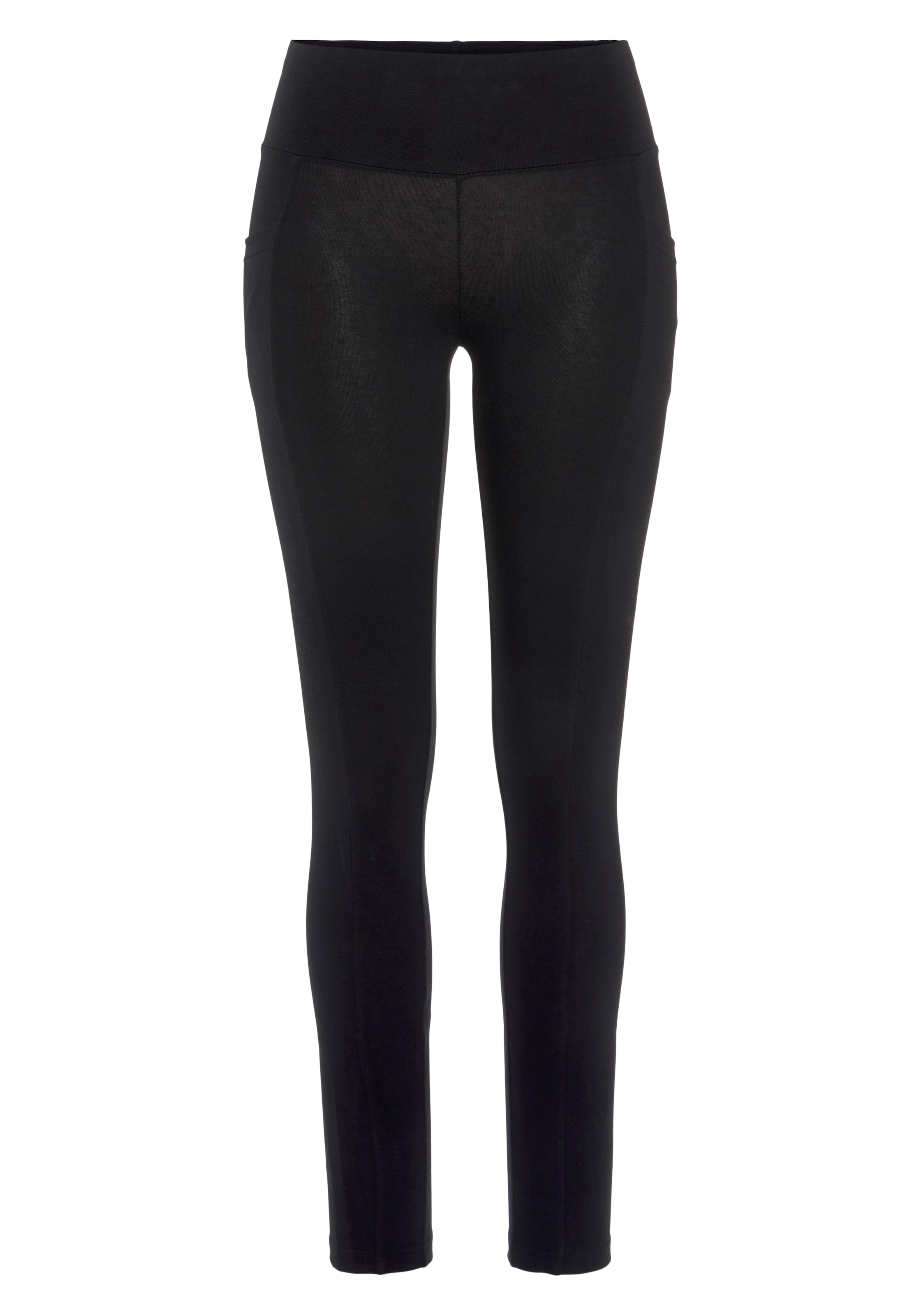 VIVANCE Skinny Workout Pants in Black: front