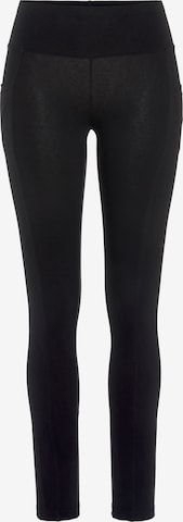 VIVANCE Skinny Workout Pants in Black: front